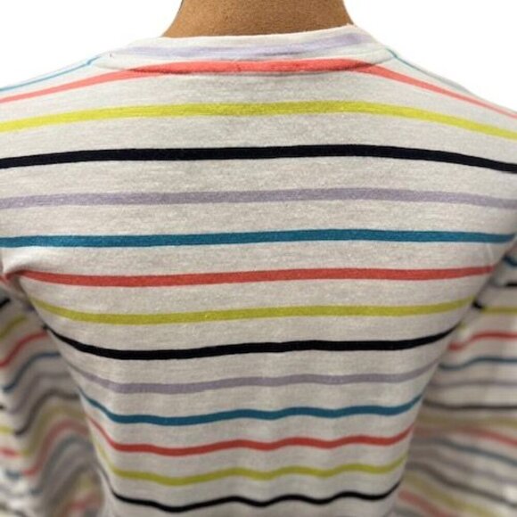 Lane Bryant Multi-Color Striped ¾ Ruched Sleeve T-Shirt – Like New! – Size 22/24 - Picture 5 of 7